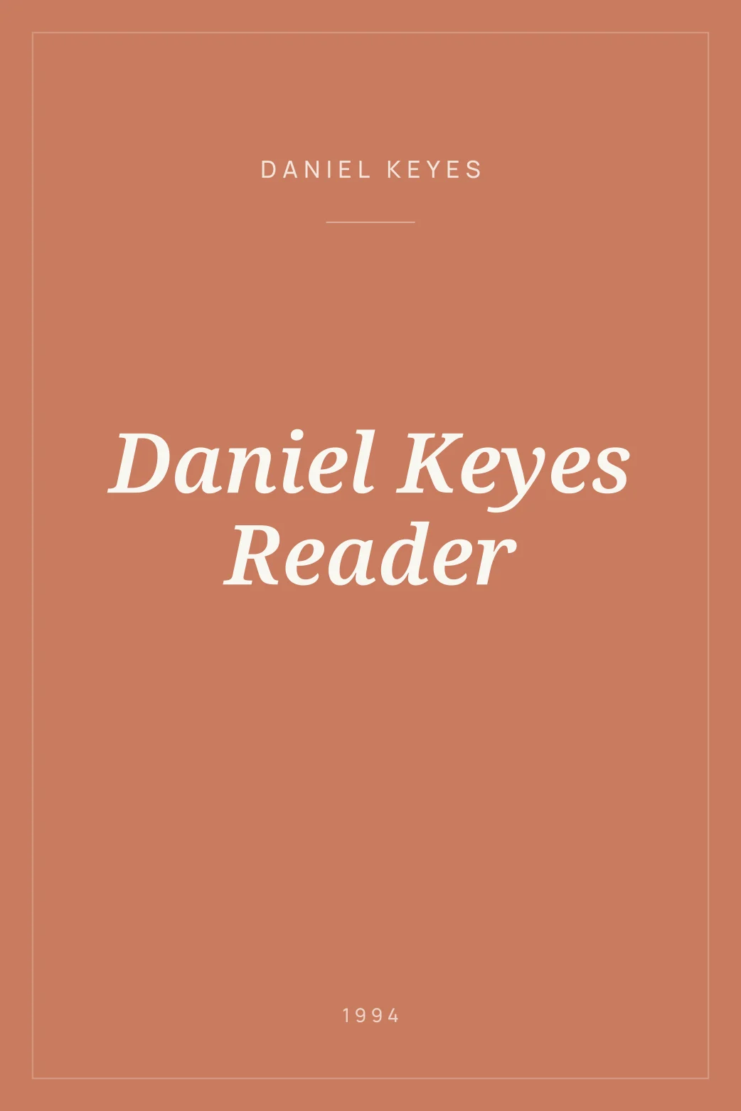 Portada de Daniel Keyes Reader