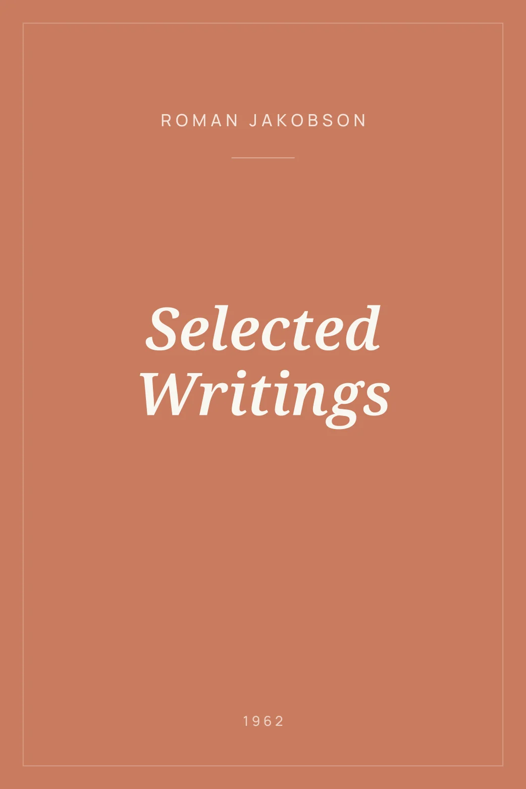 Portada de Selected Writings