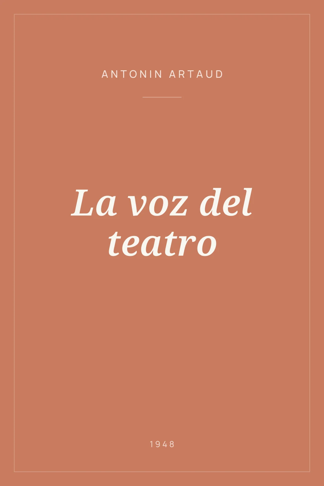 Portada de La voz del teatro