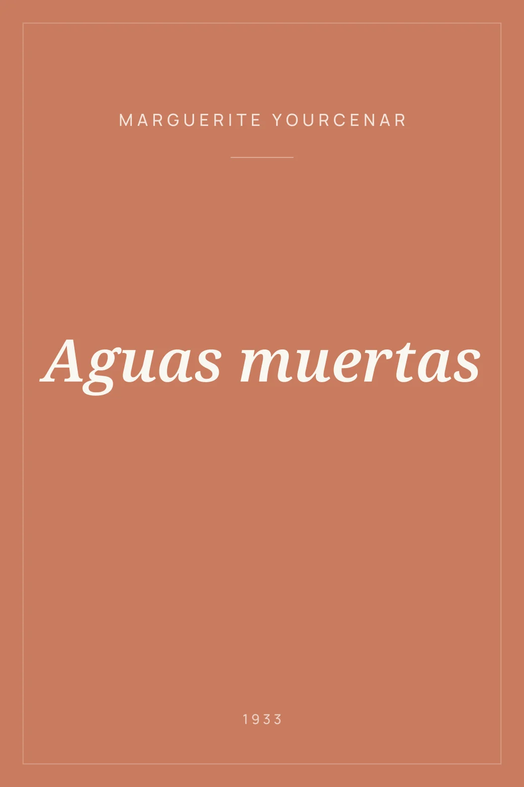 Portada de Aguas muertas