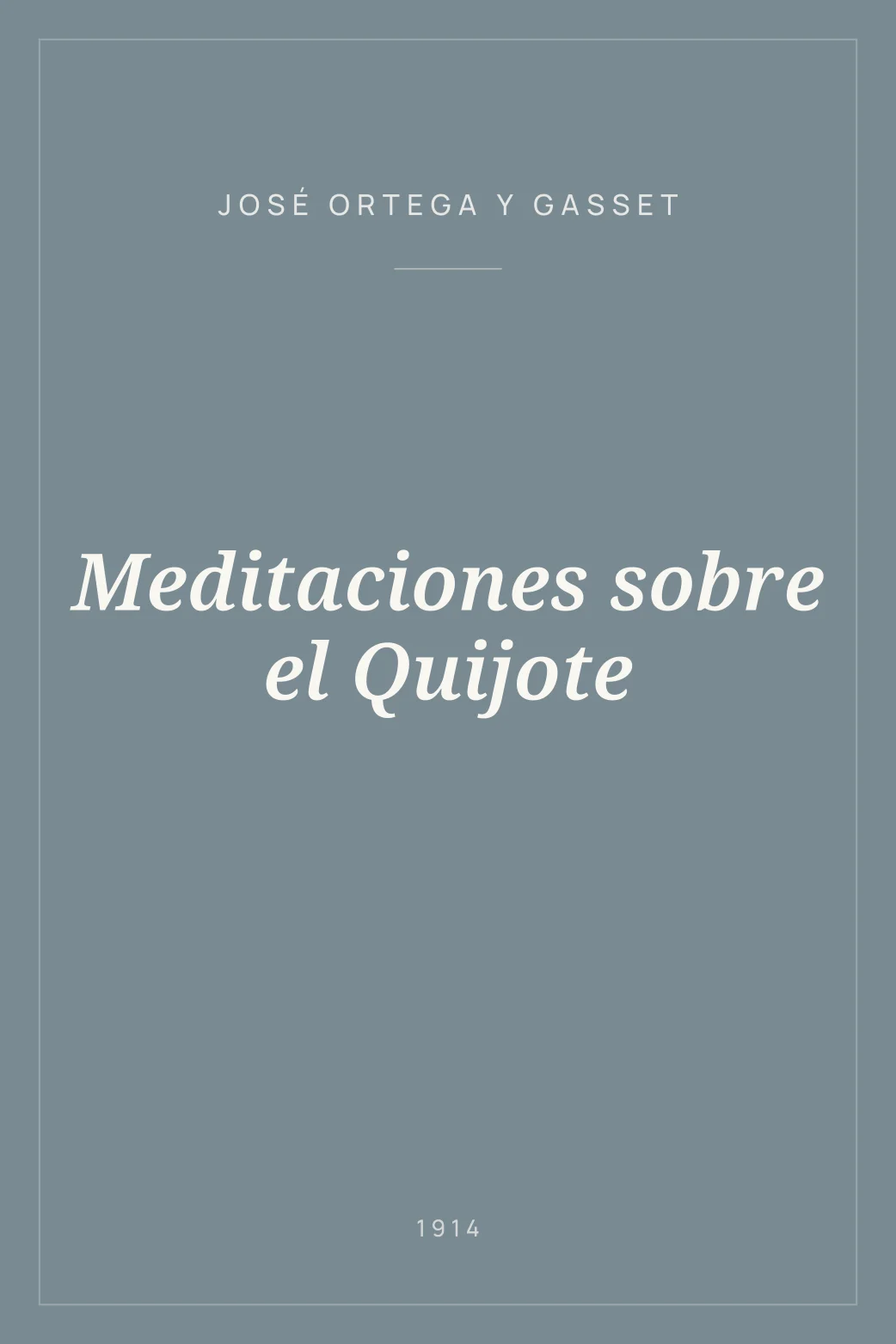 Portada de Meditaciones sobre el Quijote