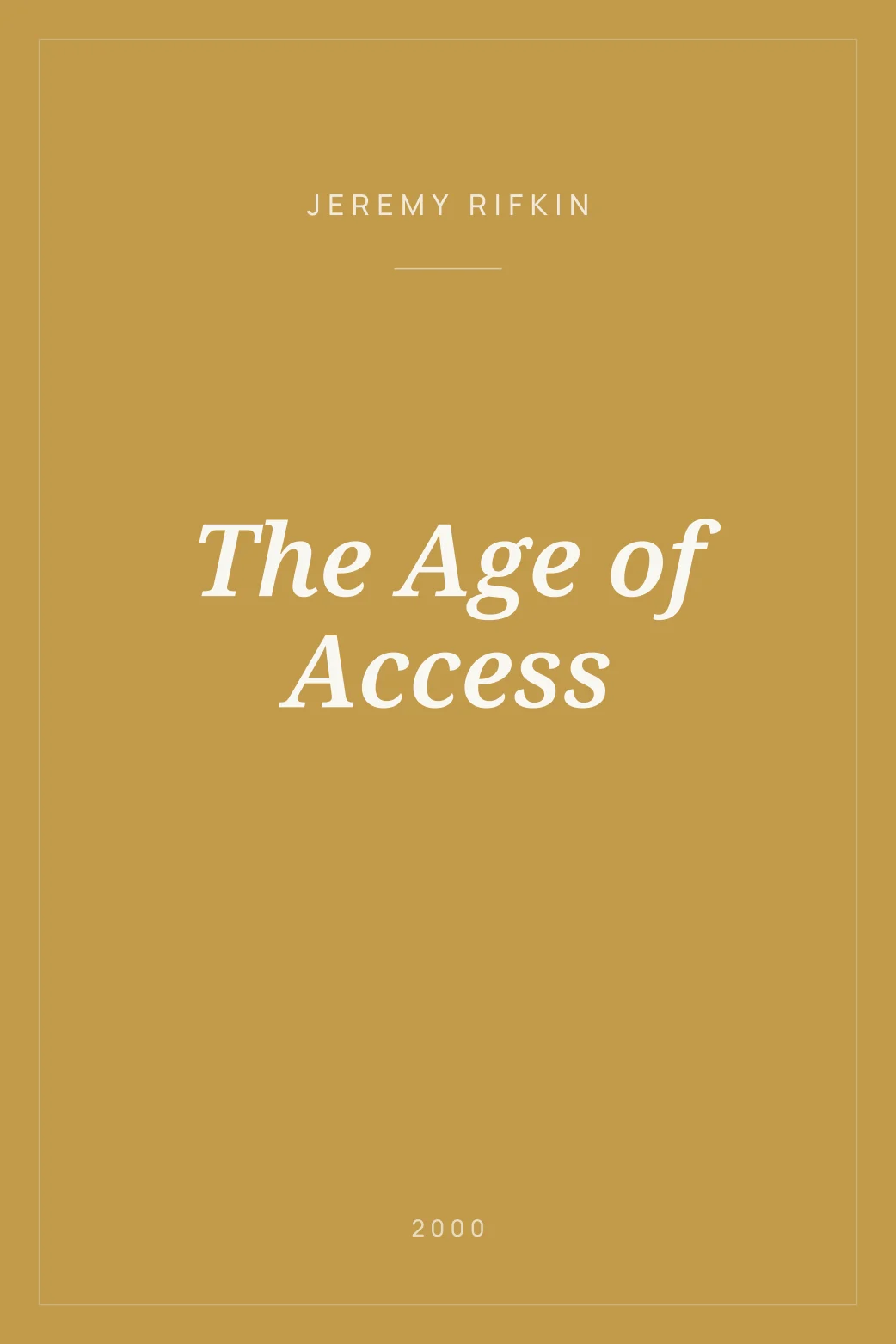 Portada de The Age of Access
