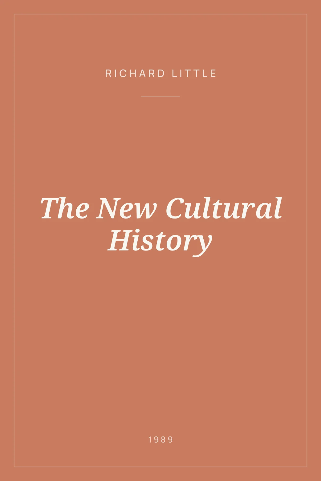 Portada de The New Cultural History