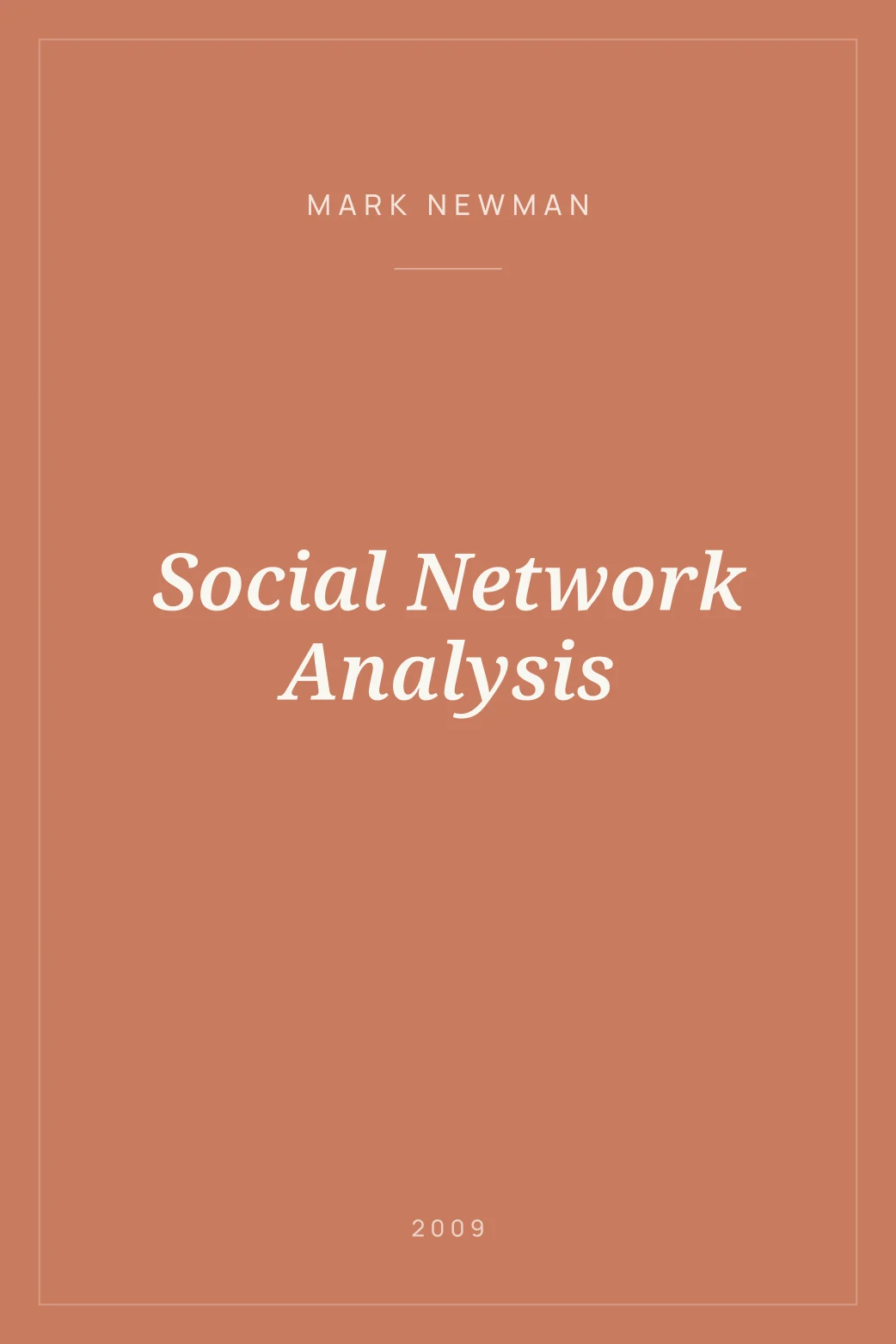 Portada de Social Network Analysis