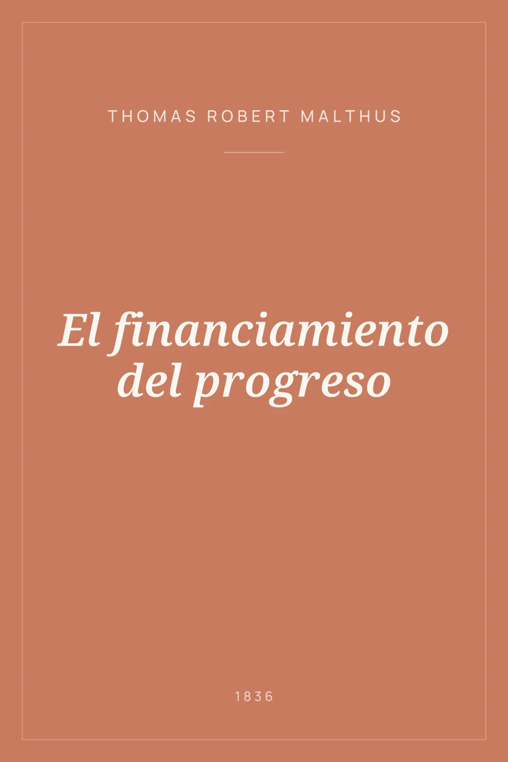 Portada de El financiamiento del progreso