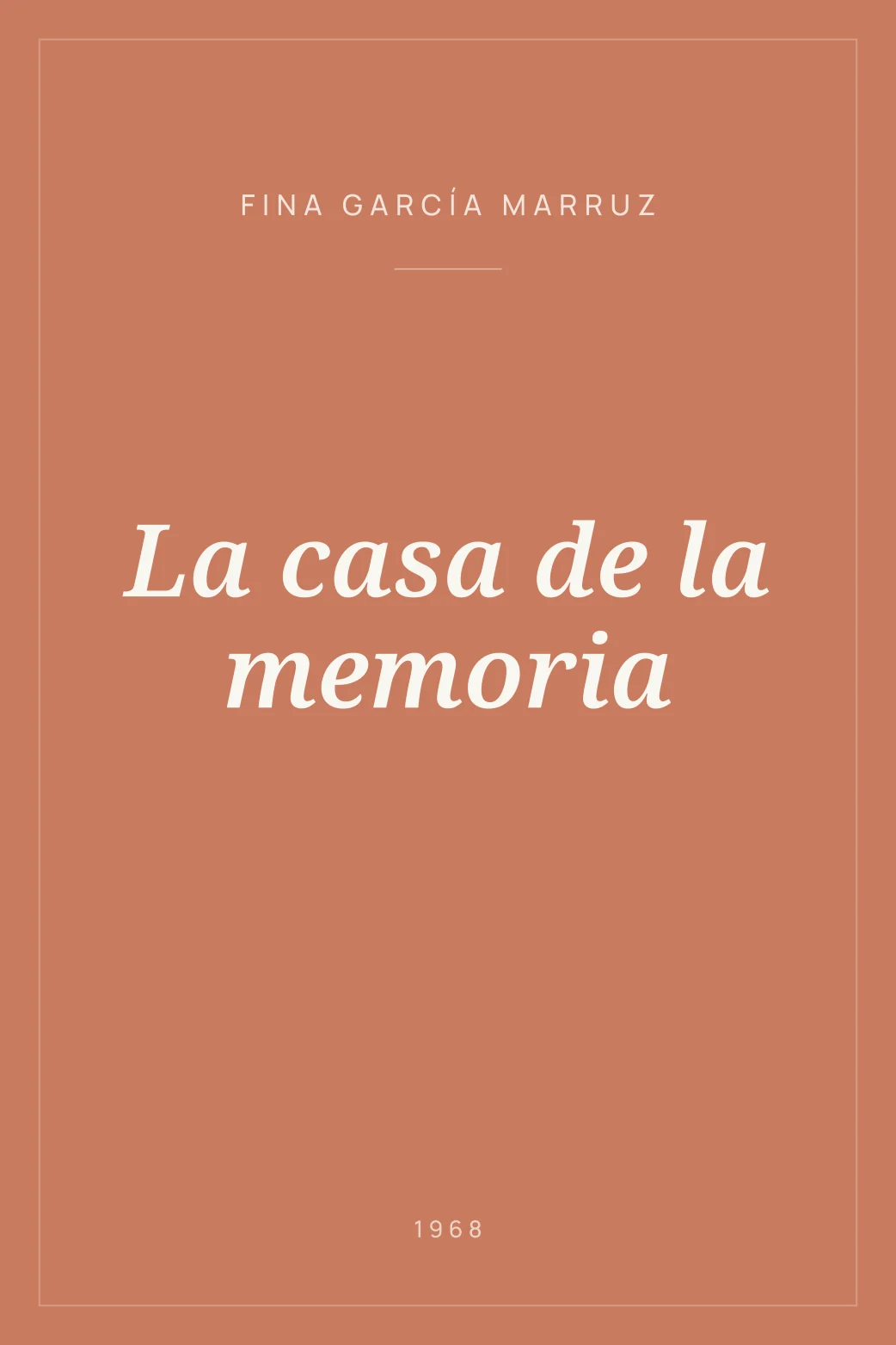 Portada de La casa de la memoria