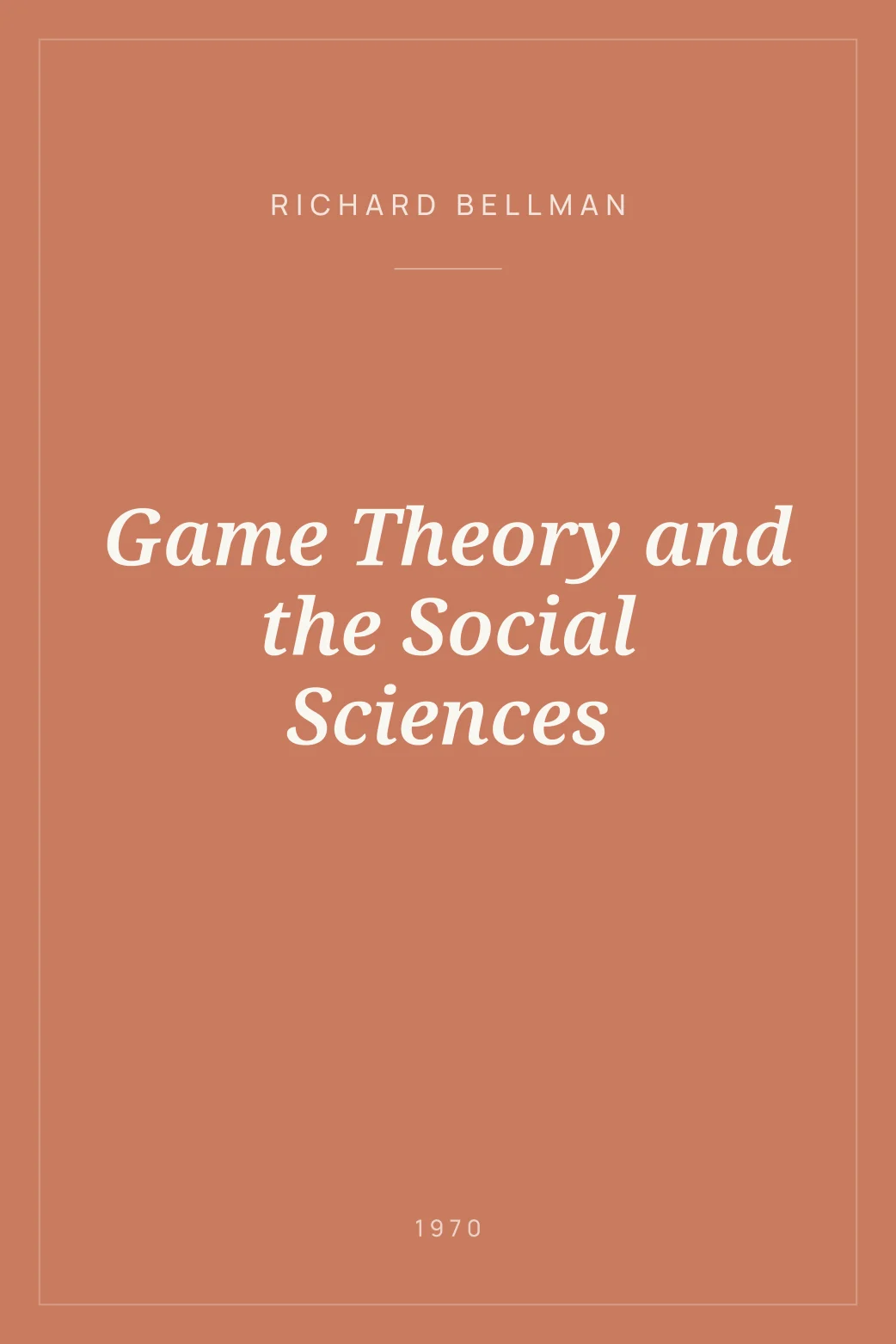 Portada de Game Theory and the Social Sciences
