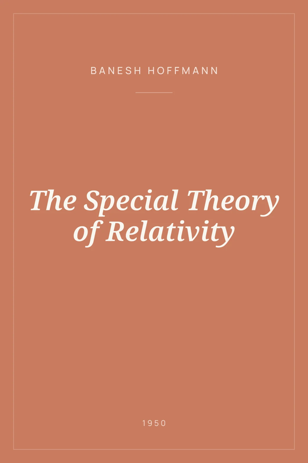 Portada de The Special Theory of Relativity