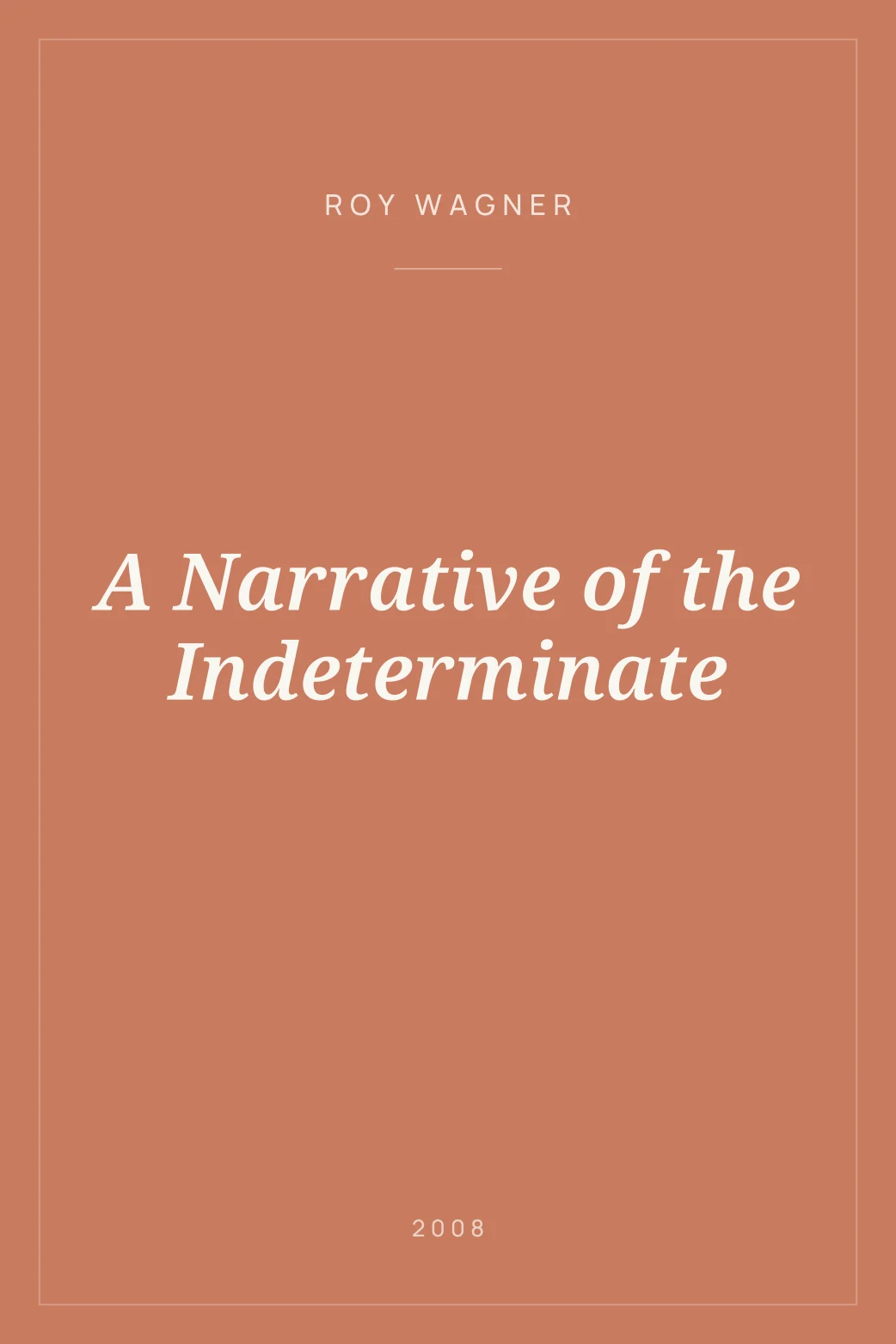 Portada de A Narrative of the Indeterminate