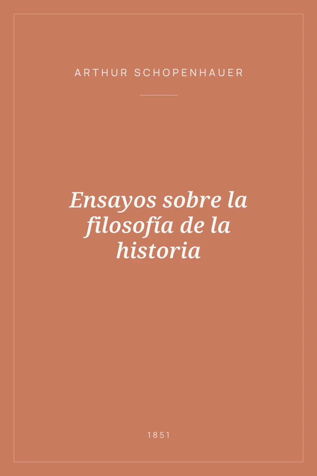 Portada de Ensayos sobre la filosofía de la historia