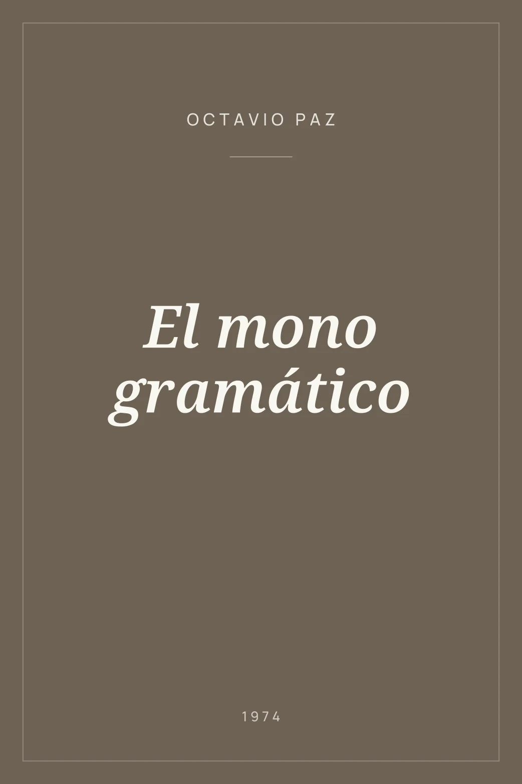 Portada de El mono gramático