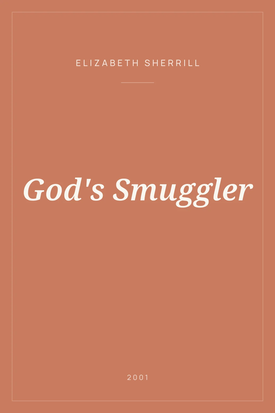Portada de God's Smuggler