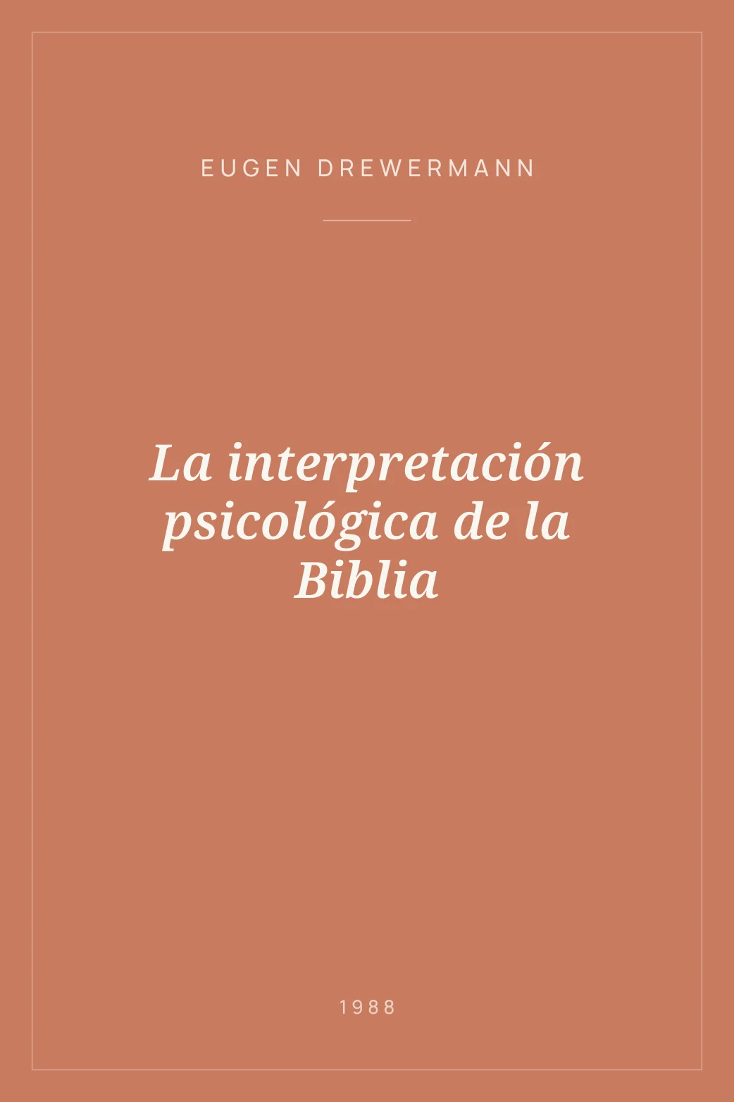 Portada de La interpretación psicológica de la Biblia