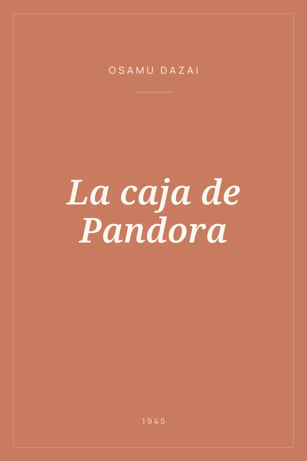 Portada de La caja de Pandora