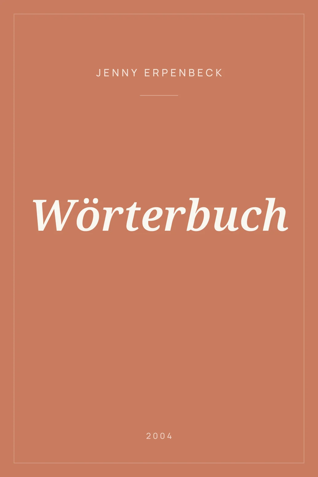 Portada de Wörterbuch