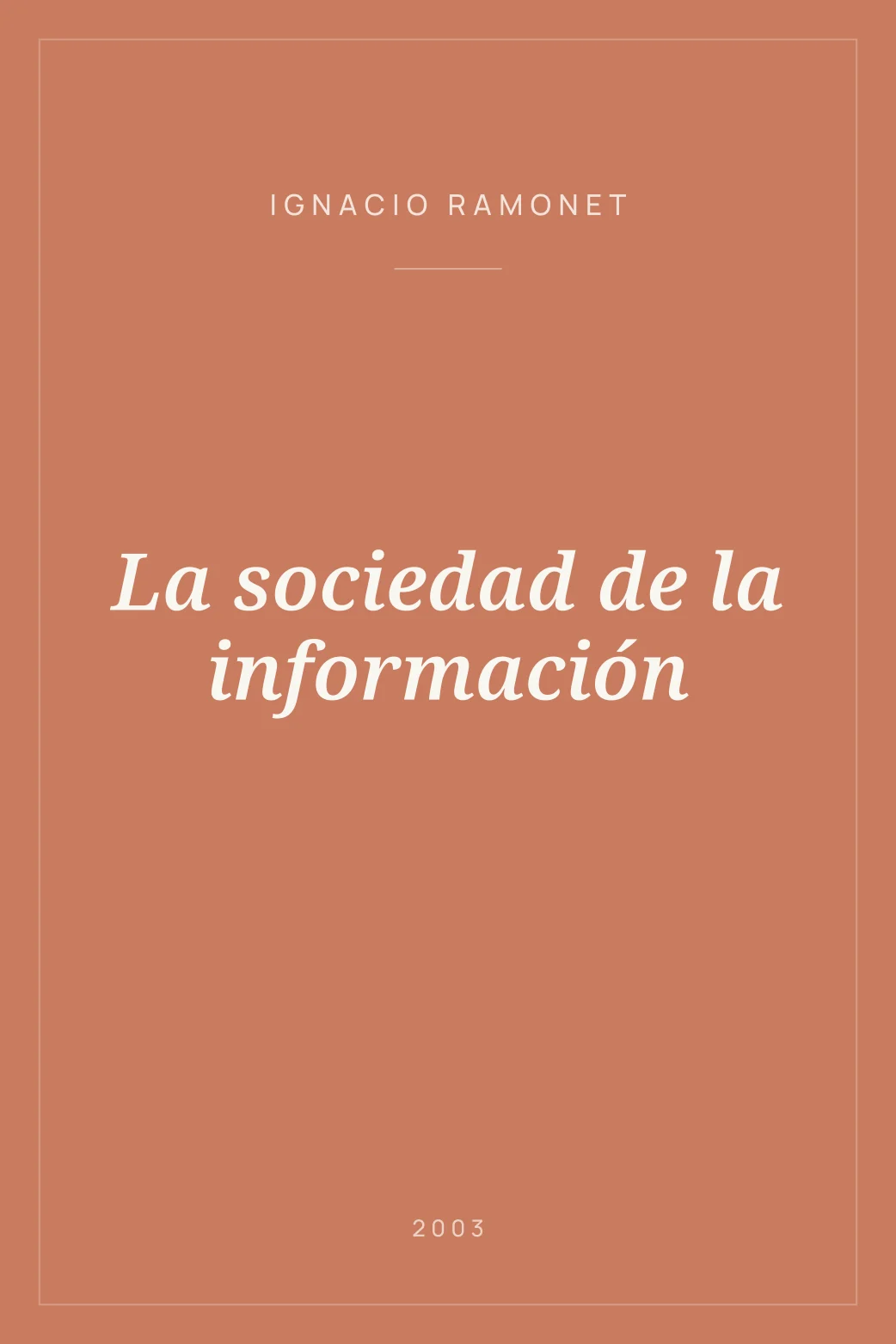 Portada de La sociedad de la información