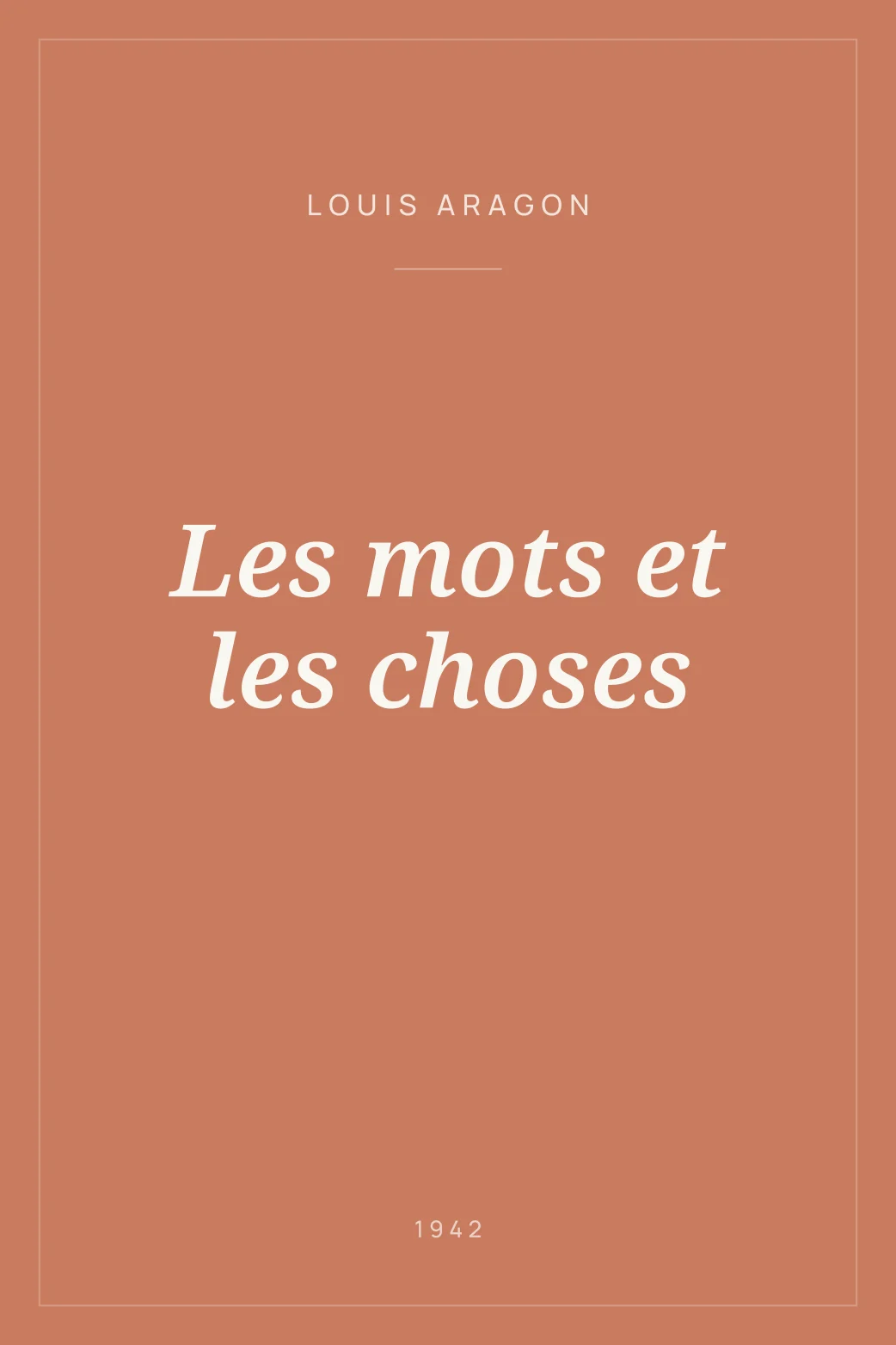 Portada de Les mots et les choses