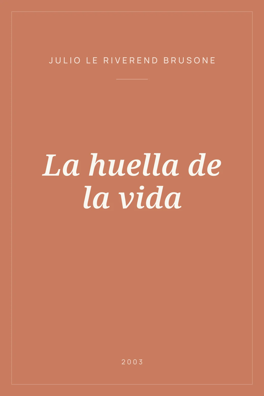Portada de La huella de la vida
