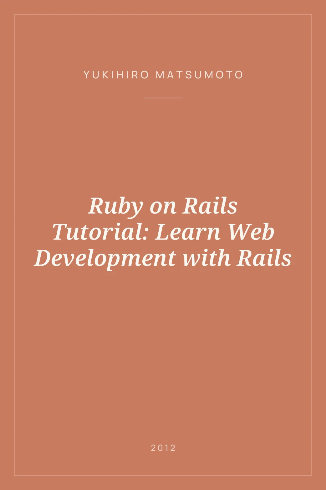 Portada de Ruby on Rails Tutorial: Learn Web Development with Rails
