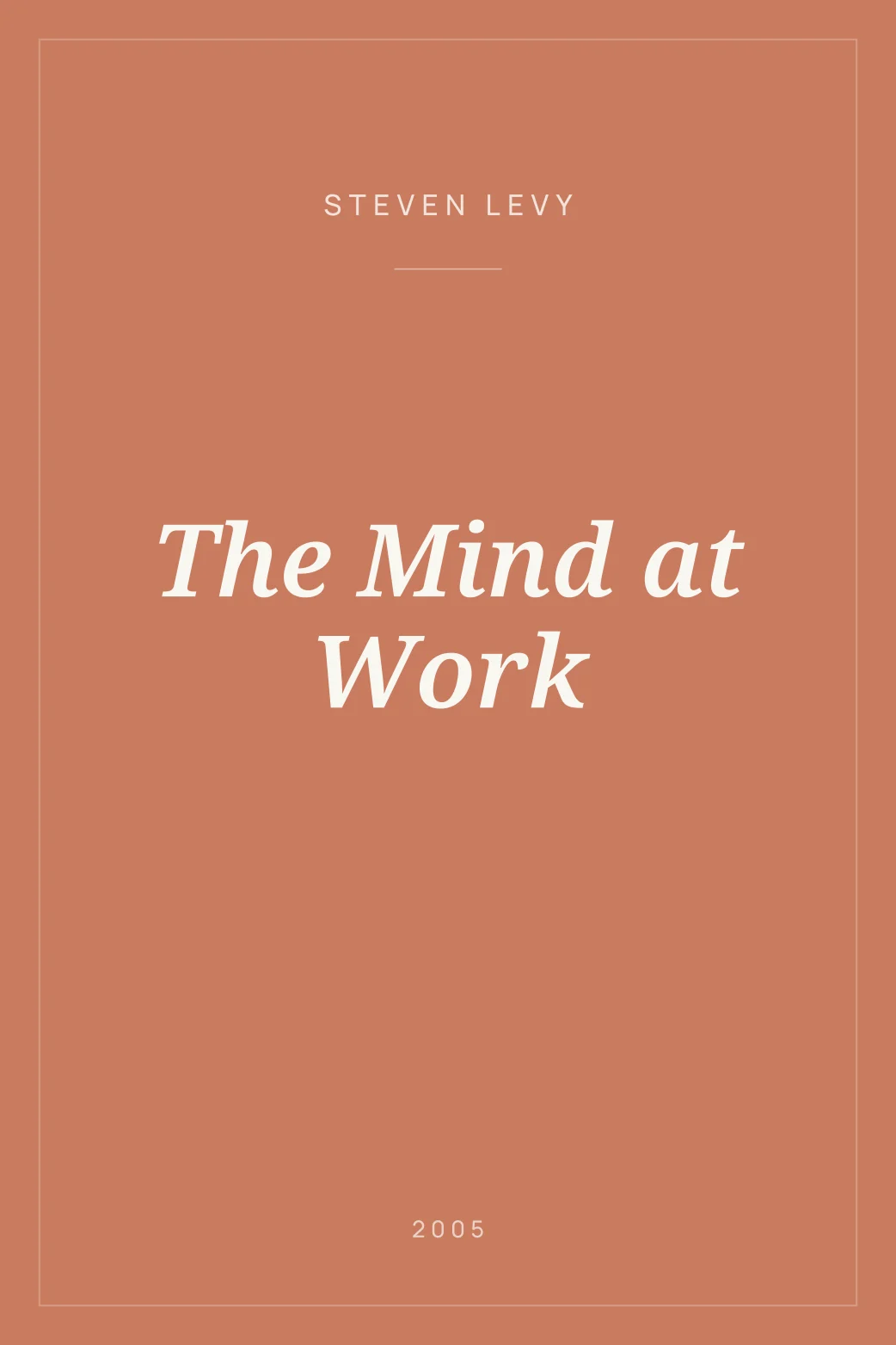 Portada de The Mind at Work