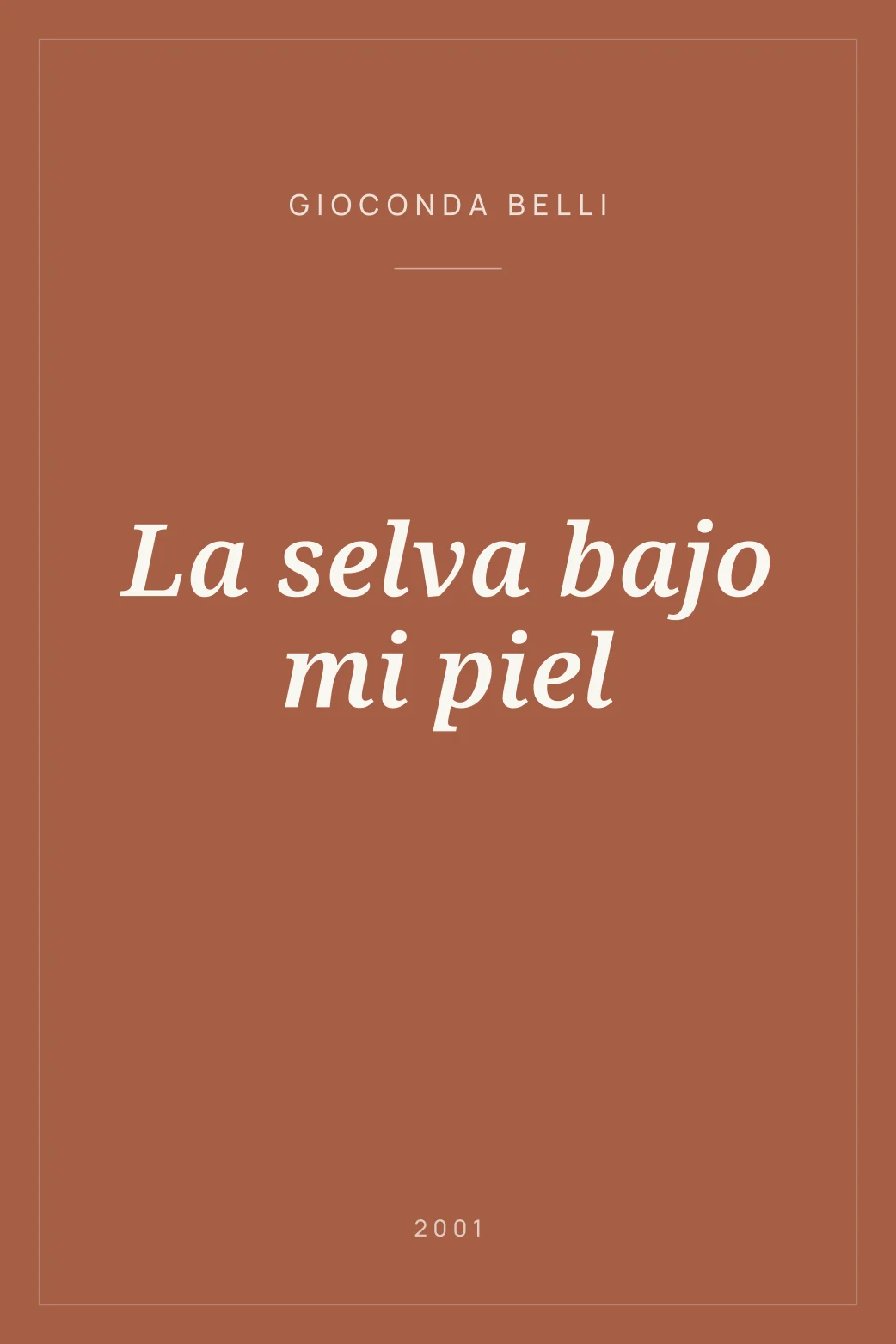 Portada de La selva bajo mi piel