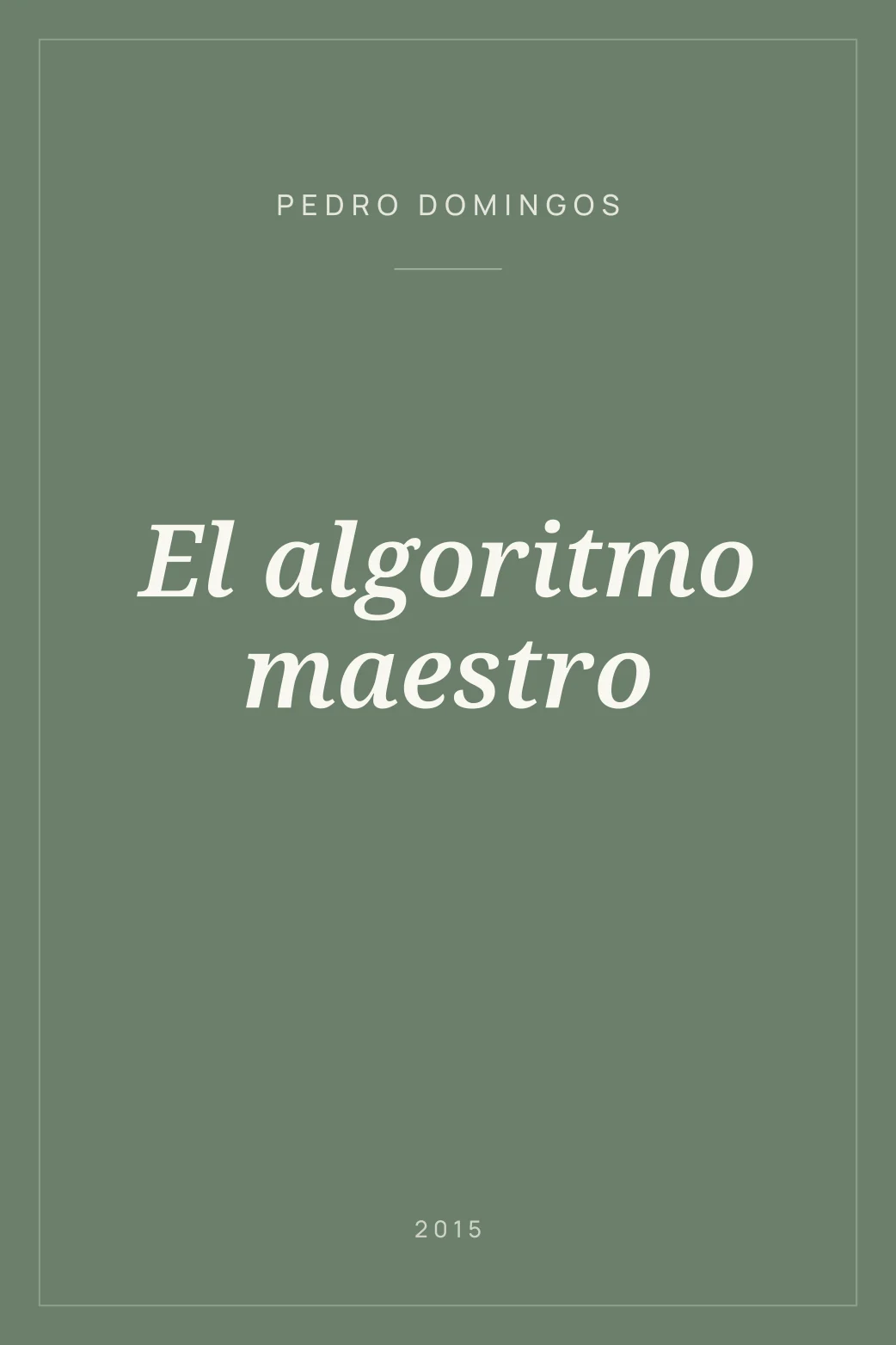 Portada de El algoritmo maestro