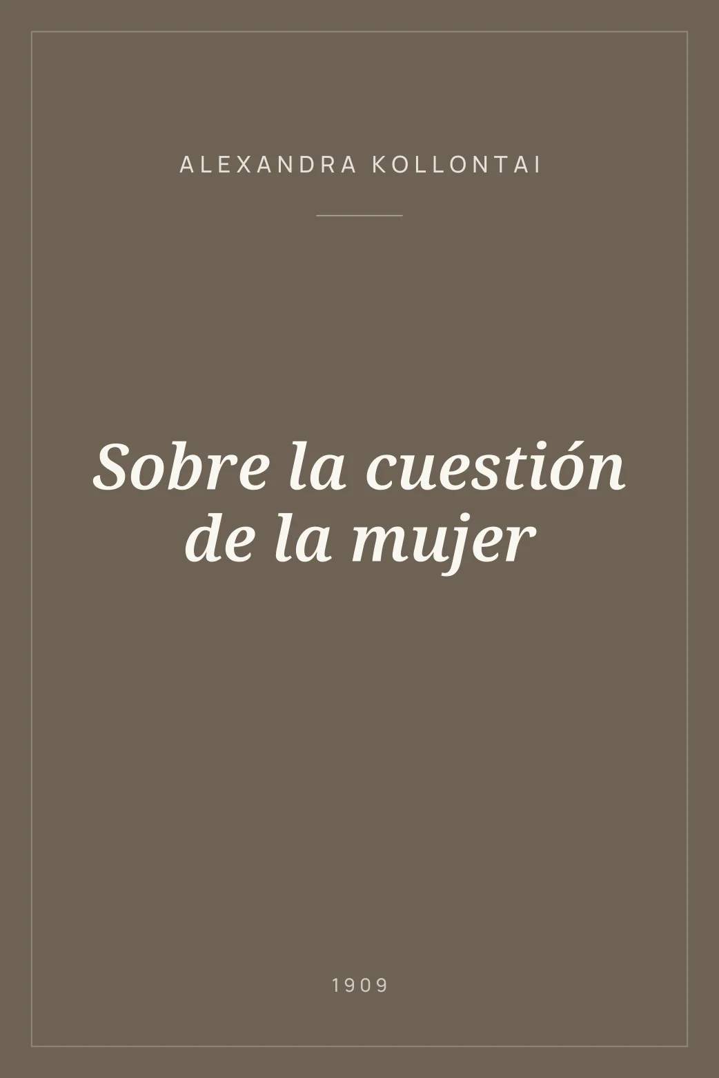 Portada de Sobre la cuestión de la mujer