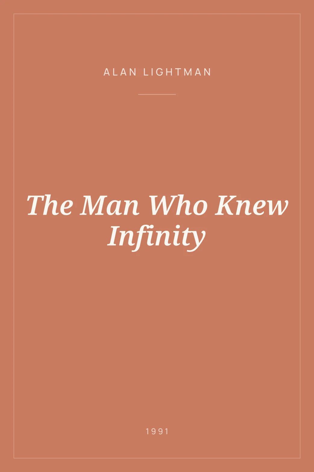 Portada de The Man Who Knew Infinity