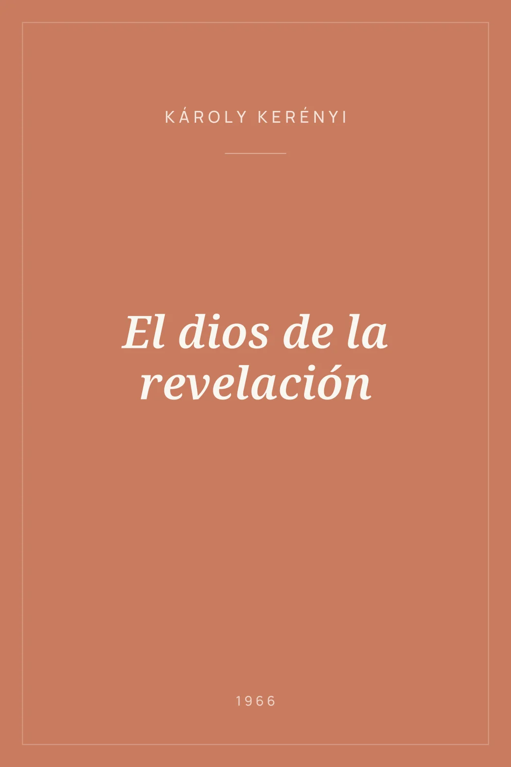 Portada de El dios de la revelación