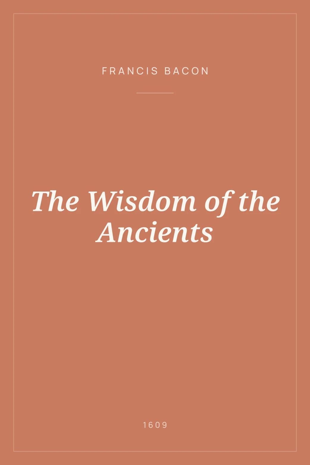 Portada de The Wisdom of the Ancients