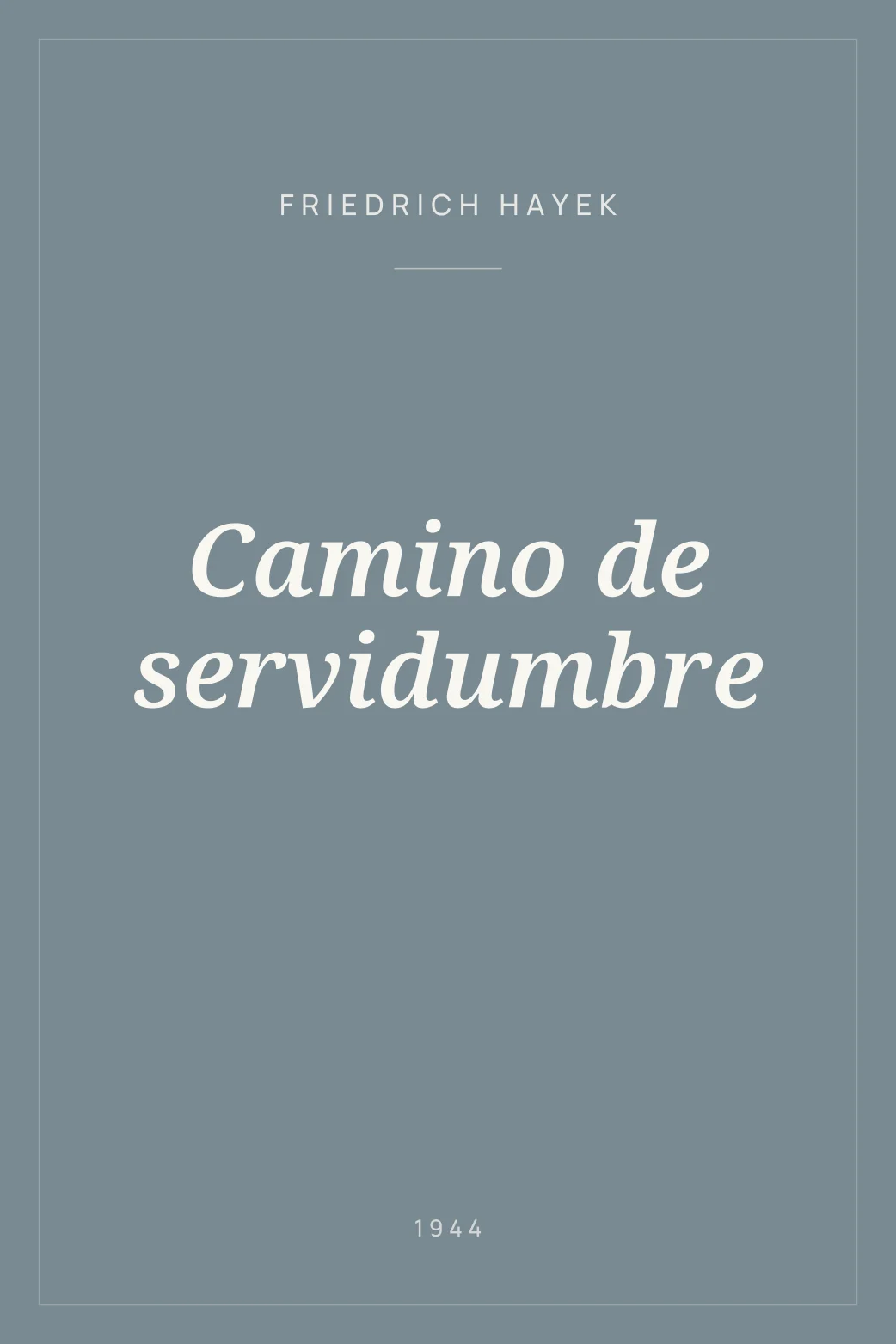 Portada de Camino de servidumbre