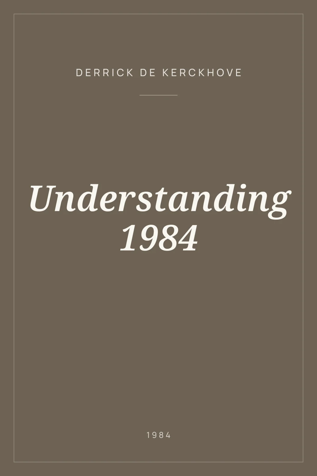 Portada de Understanding 1984