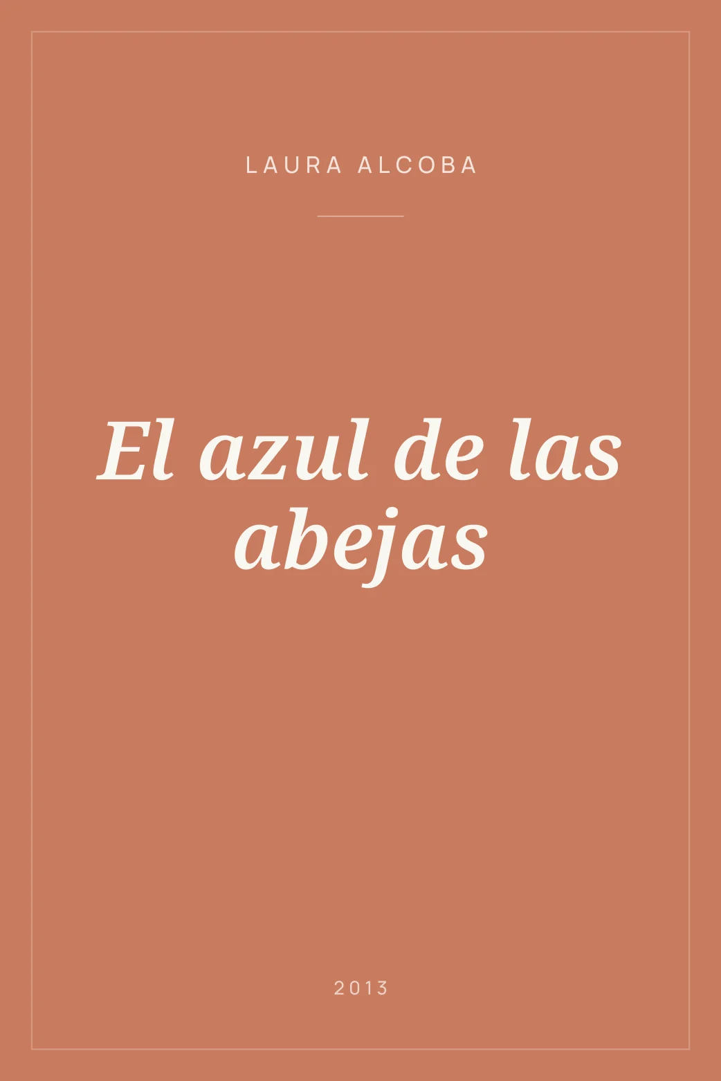 Portada de El azul de las abejas