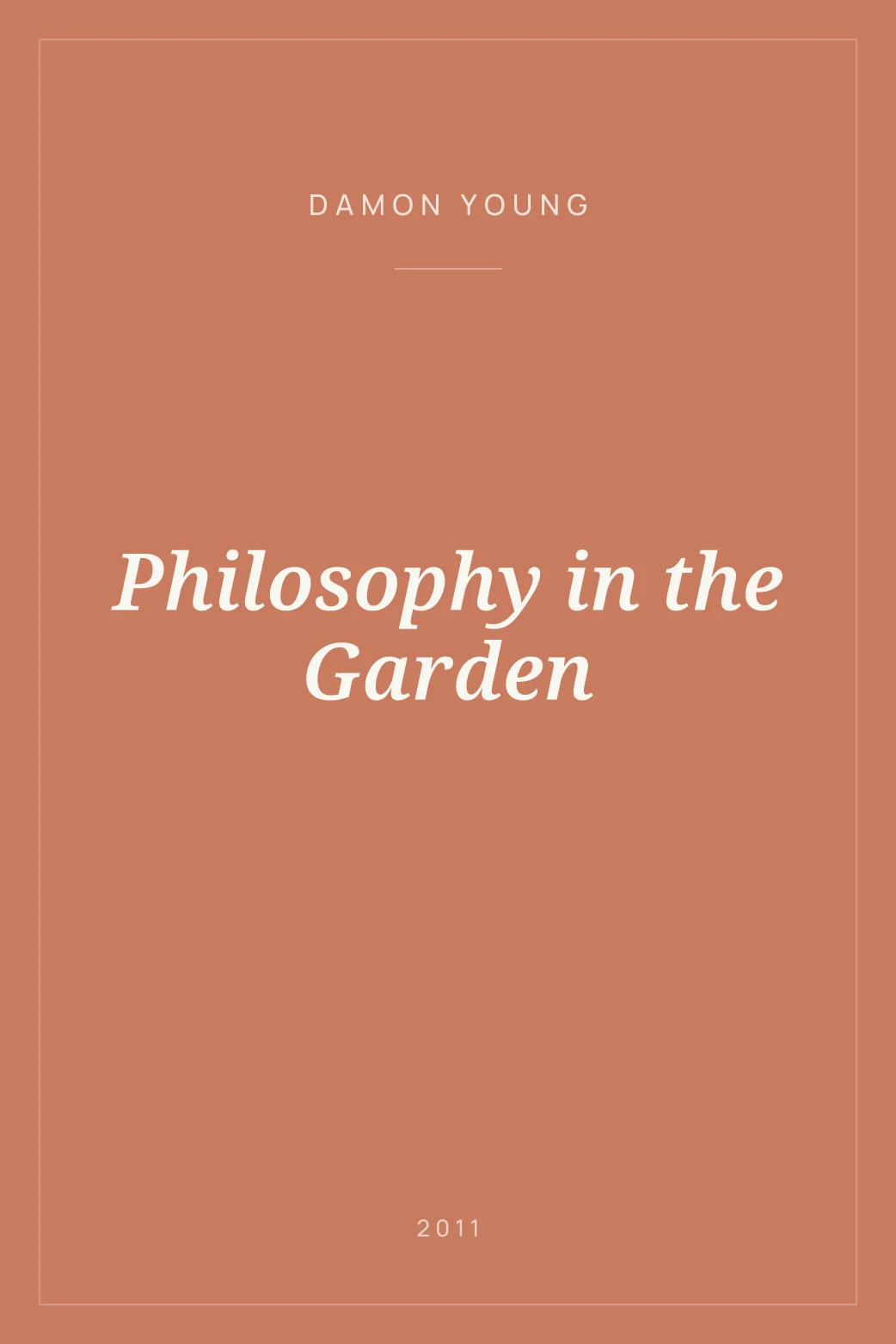 Portada de Philosophy in the Garden