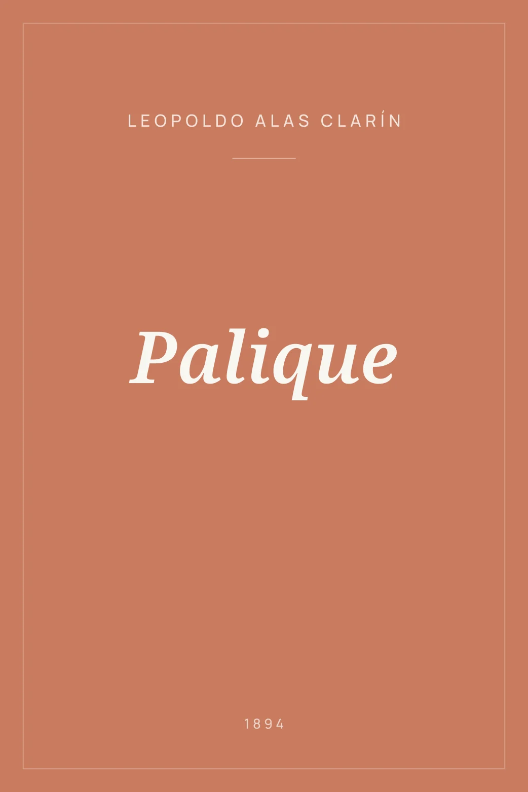 Portada de Palique