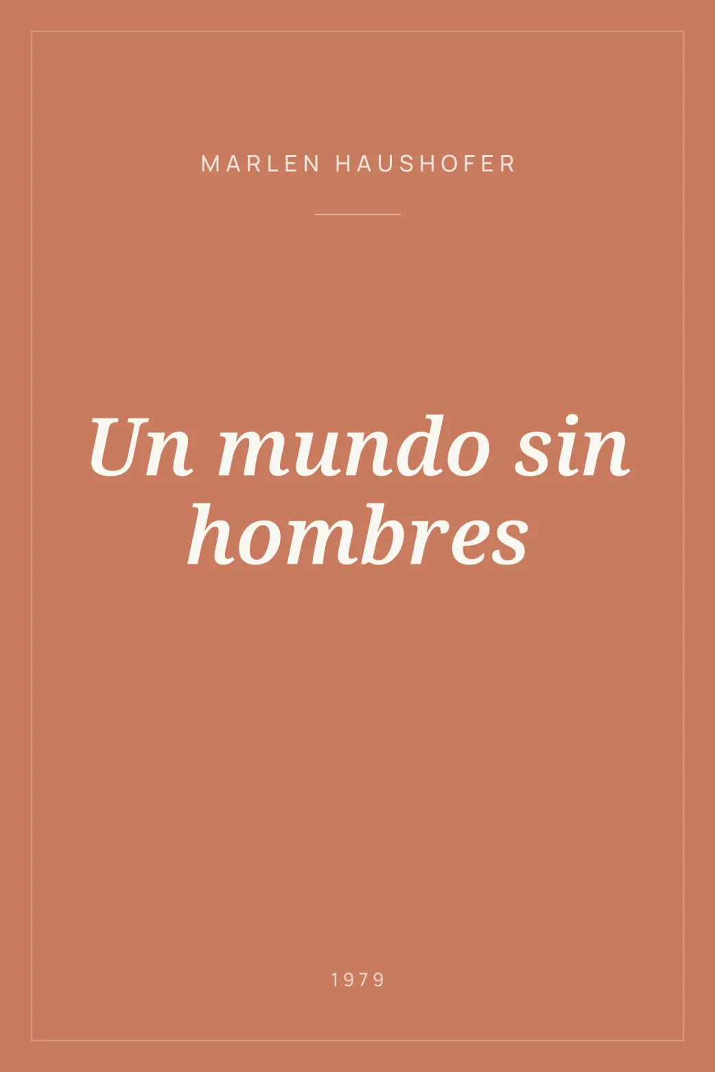 Portada de Un mundo sin hombres
