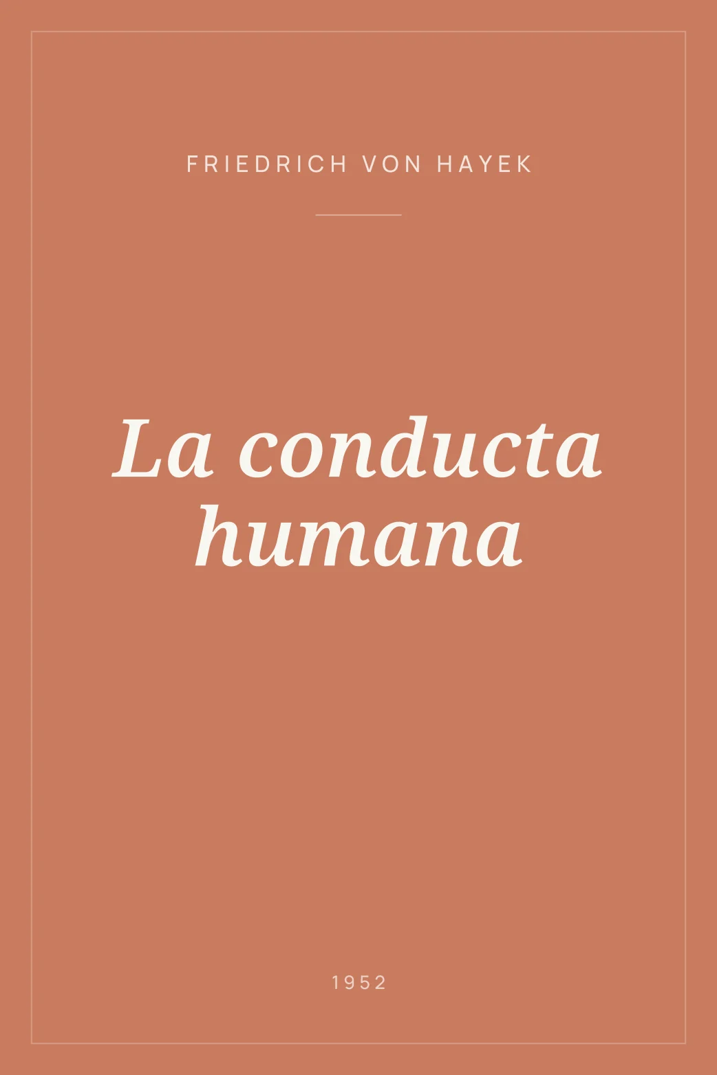 Portada de La conducta humana