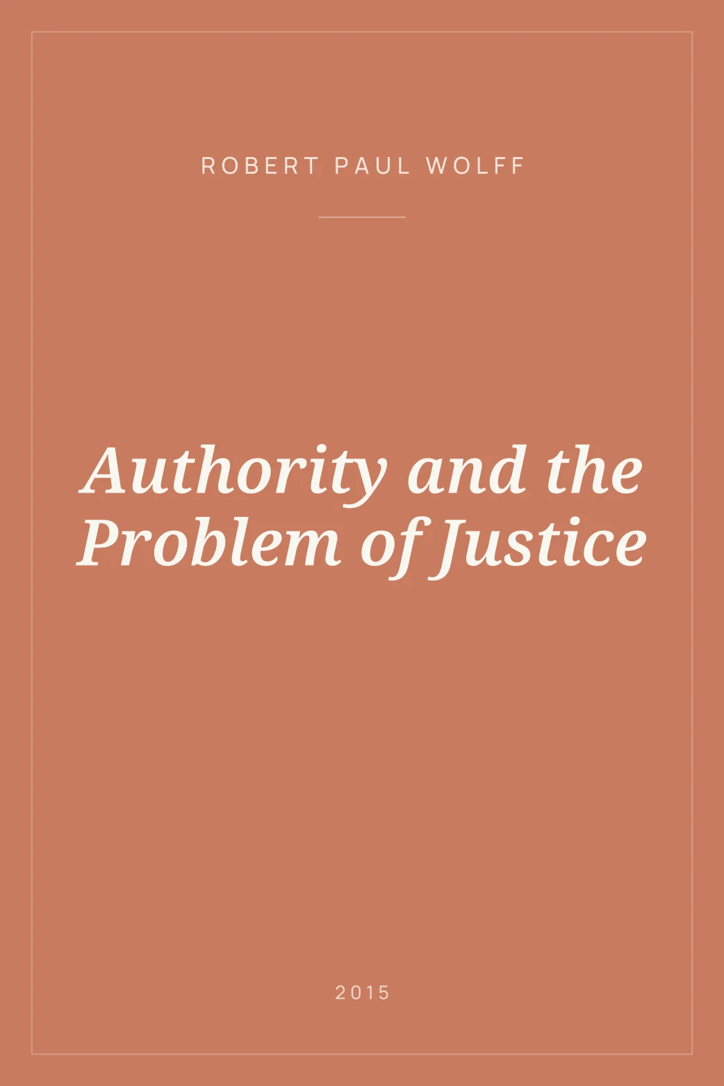 Portada de Authority and the Problem of Justice