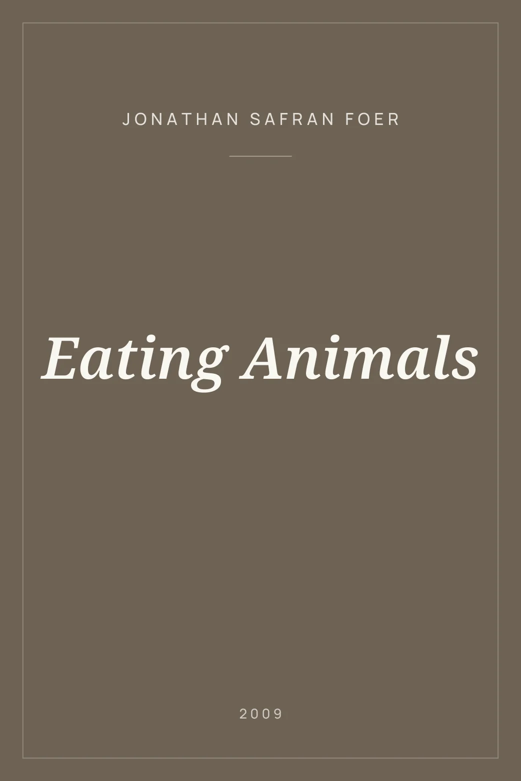 Portada de Eating Animals