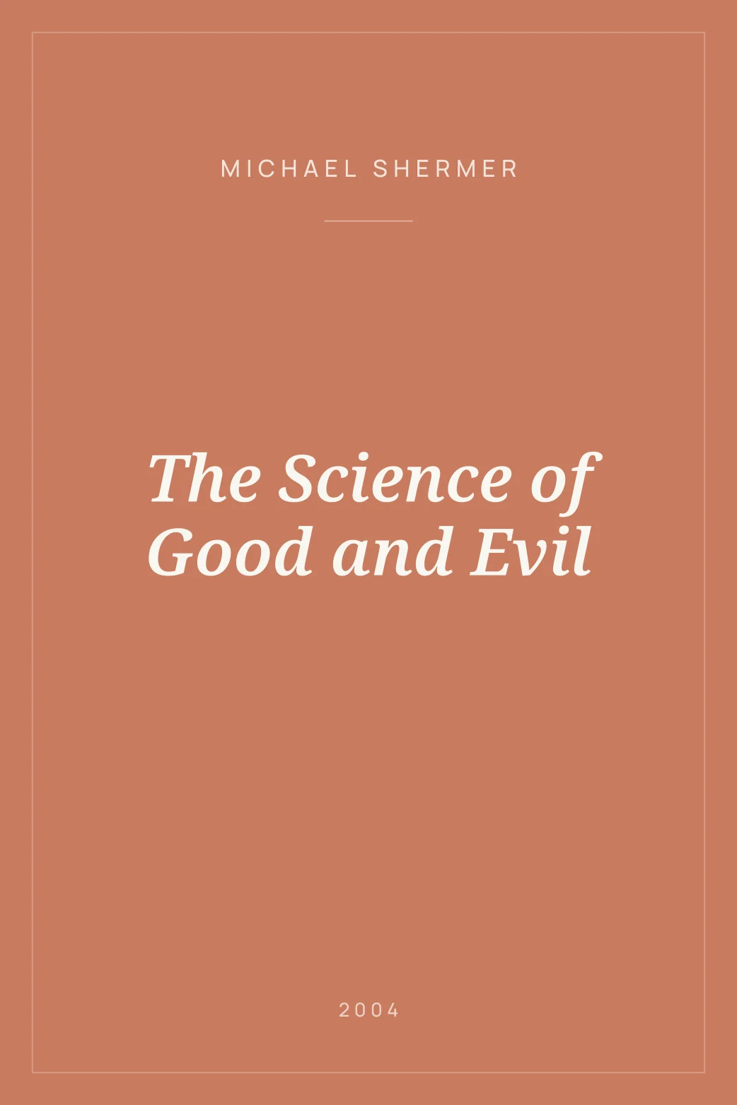Portada de The Science of Good and Evil
