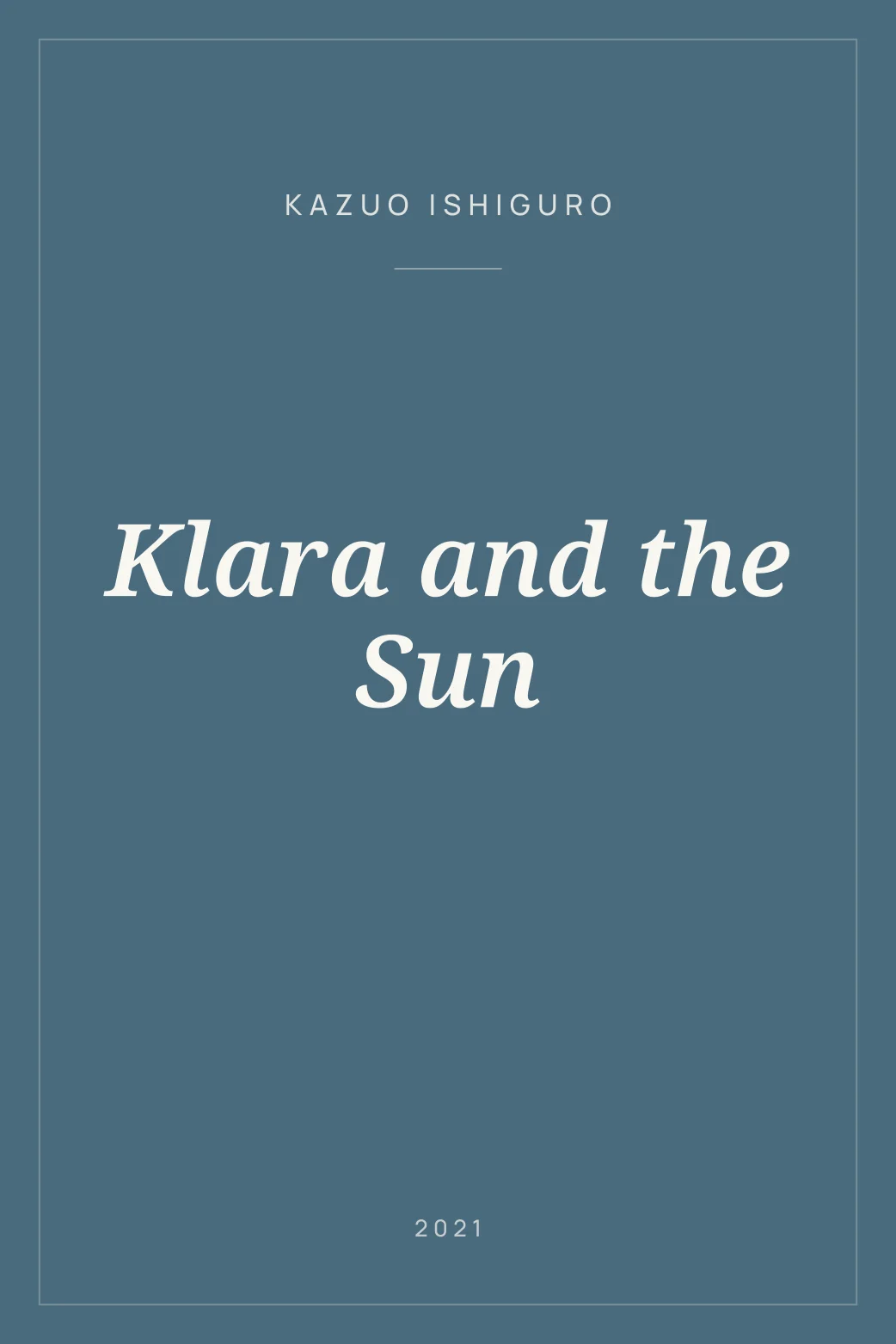 Portada de Klara and the Sun