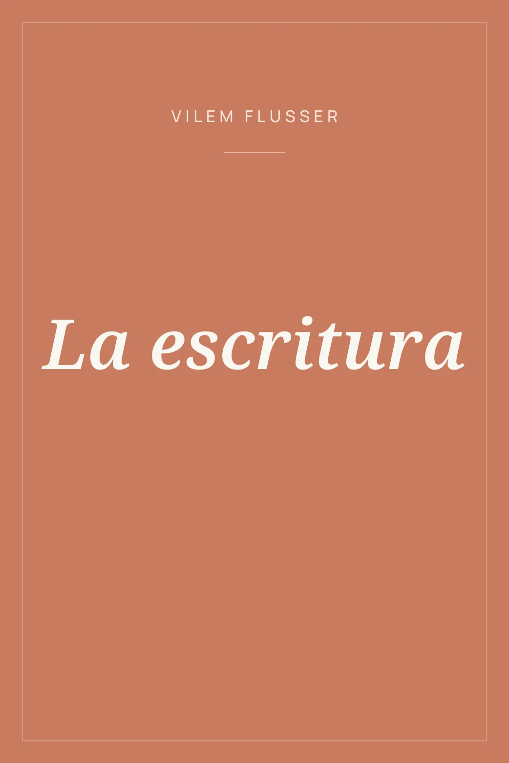 Portada de La escritura