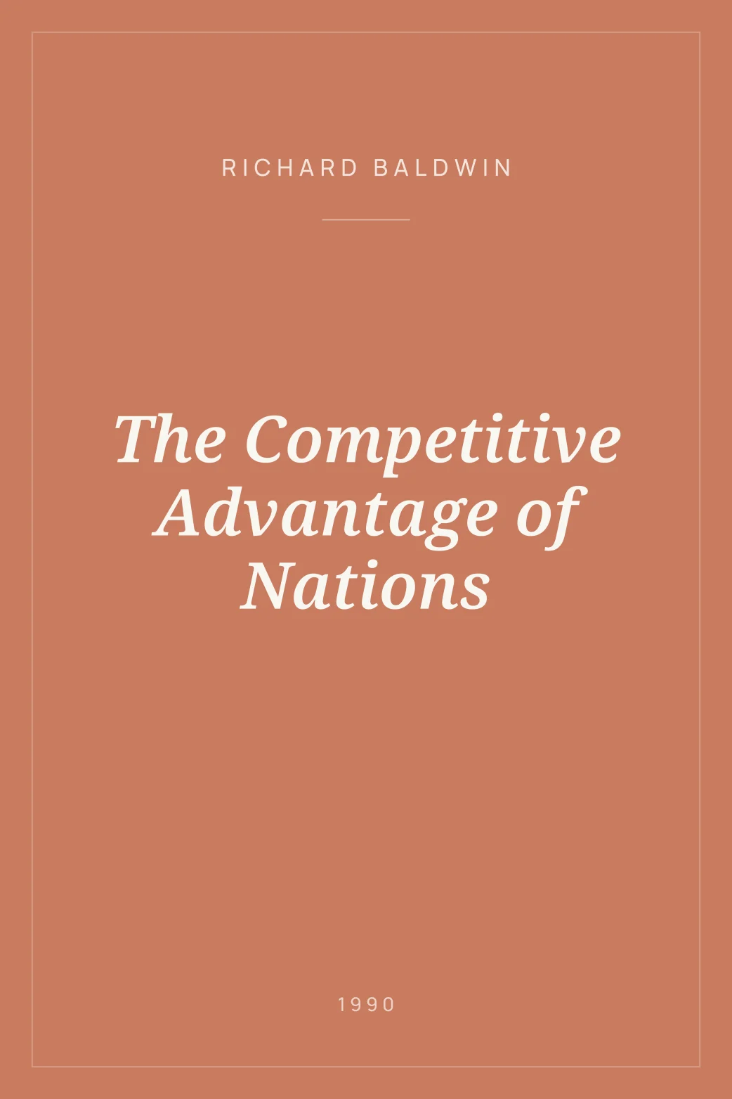 Portada de The Competitive Advantage of Nations
