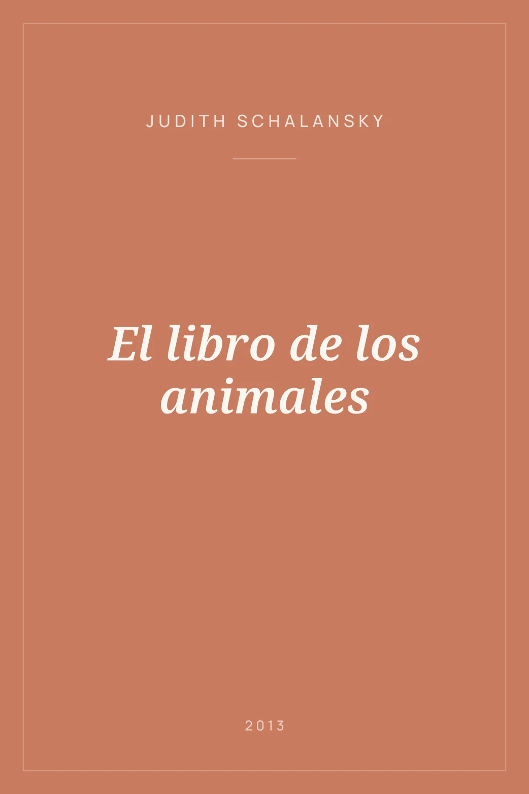 Portada de El libro de los animales