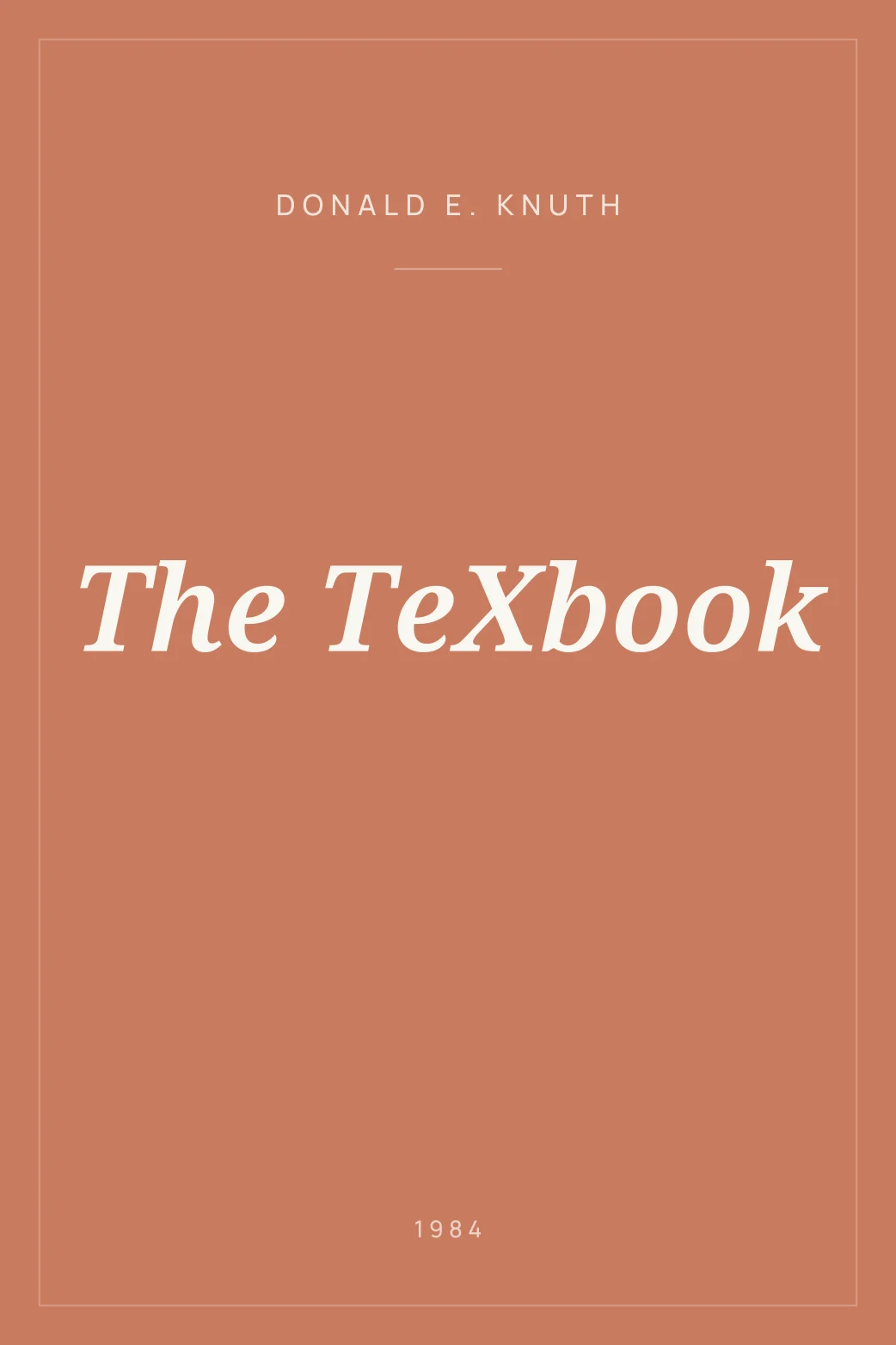 Portada de The TeXbook