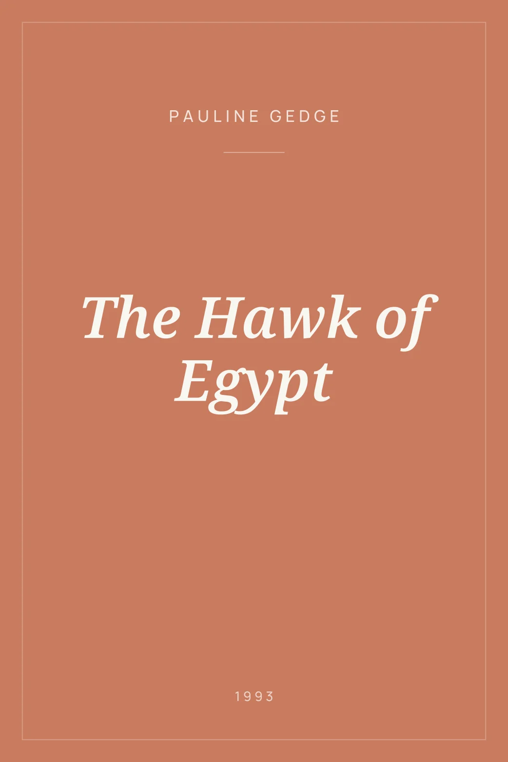 Portada de The Hawk of Egypt
