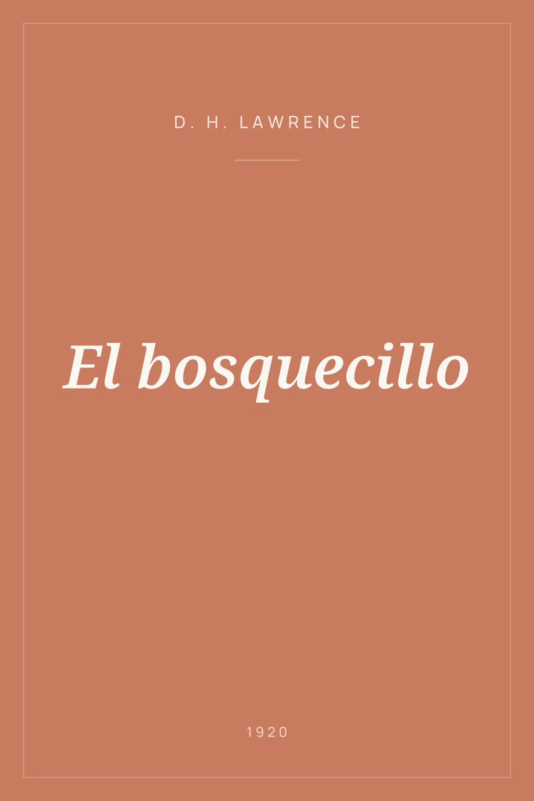 Portada de El bosquecillo