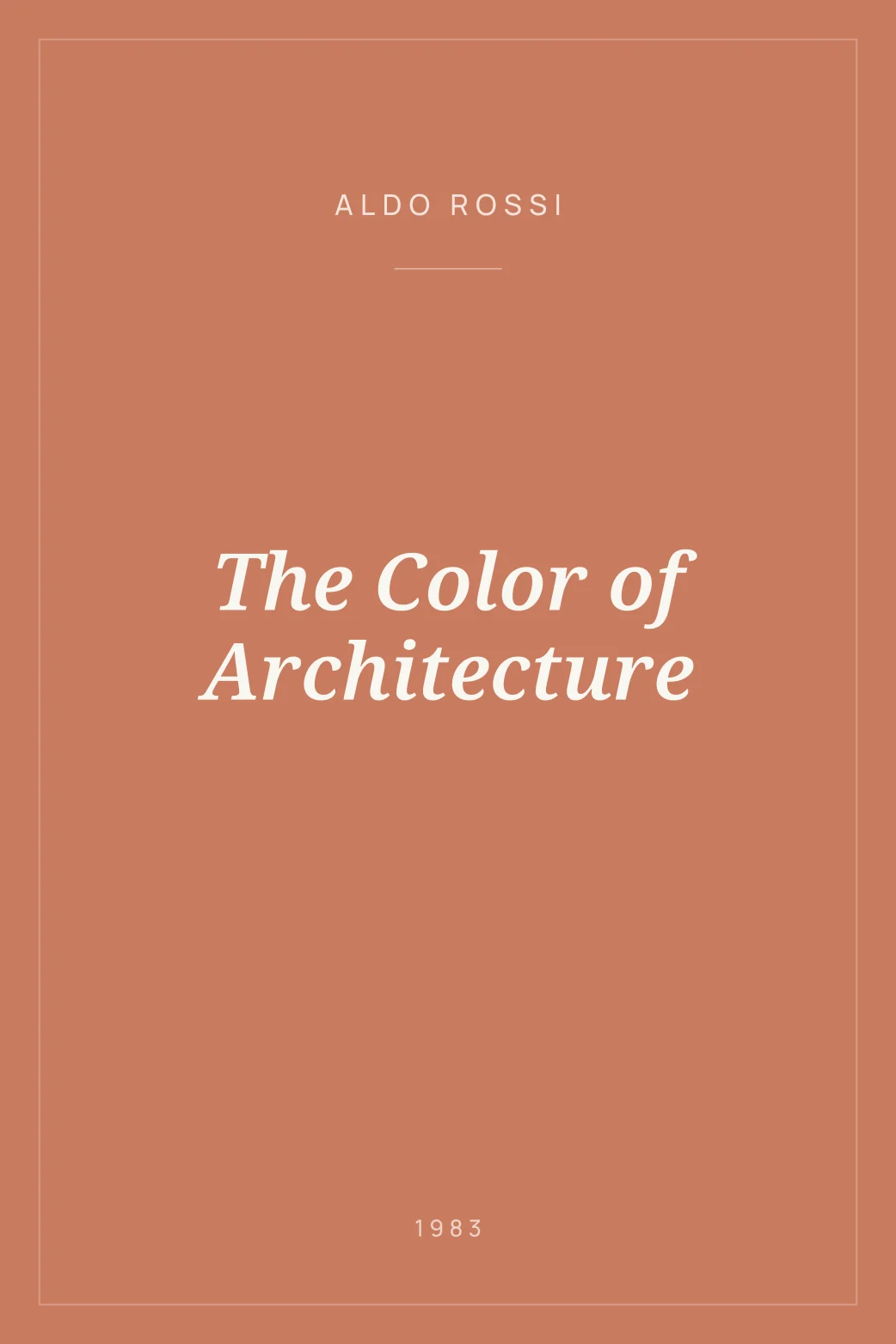 Portada de The Color of Architecture