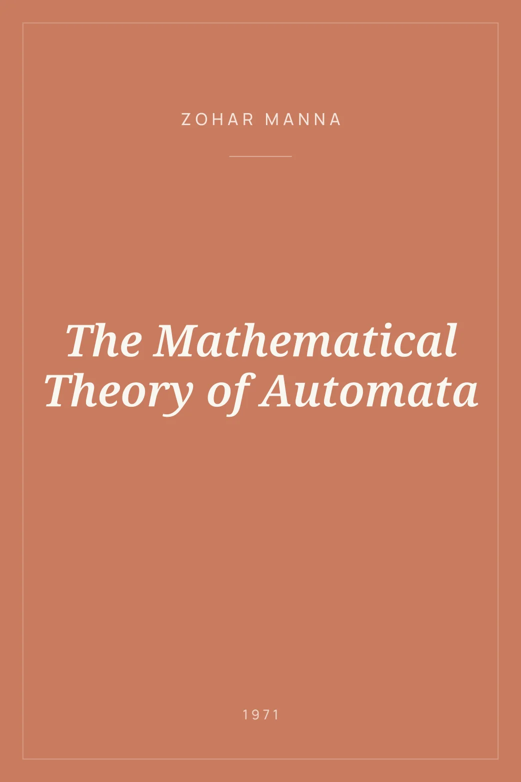 Portada de The Mathematical Theory of Automata