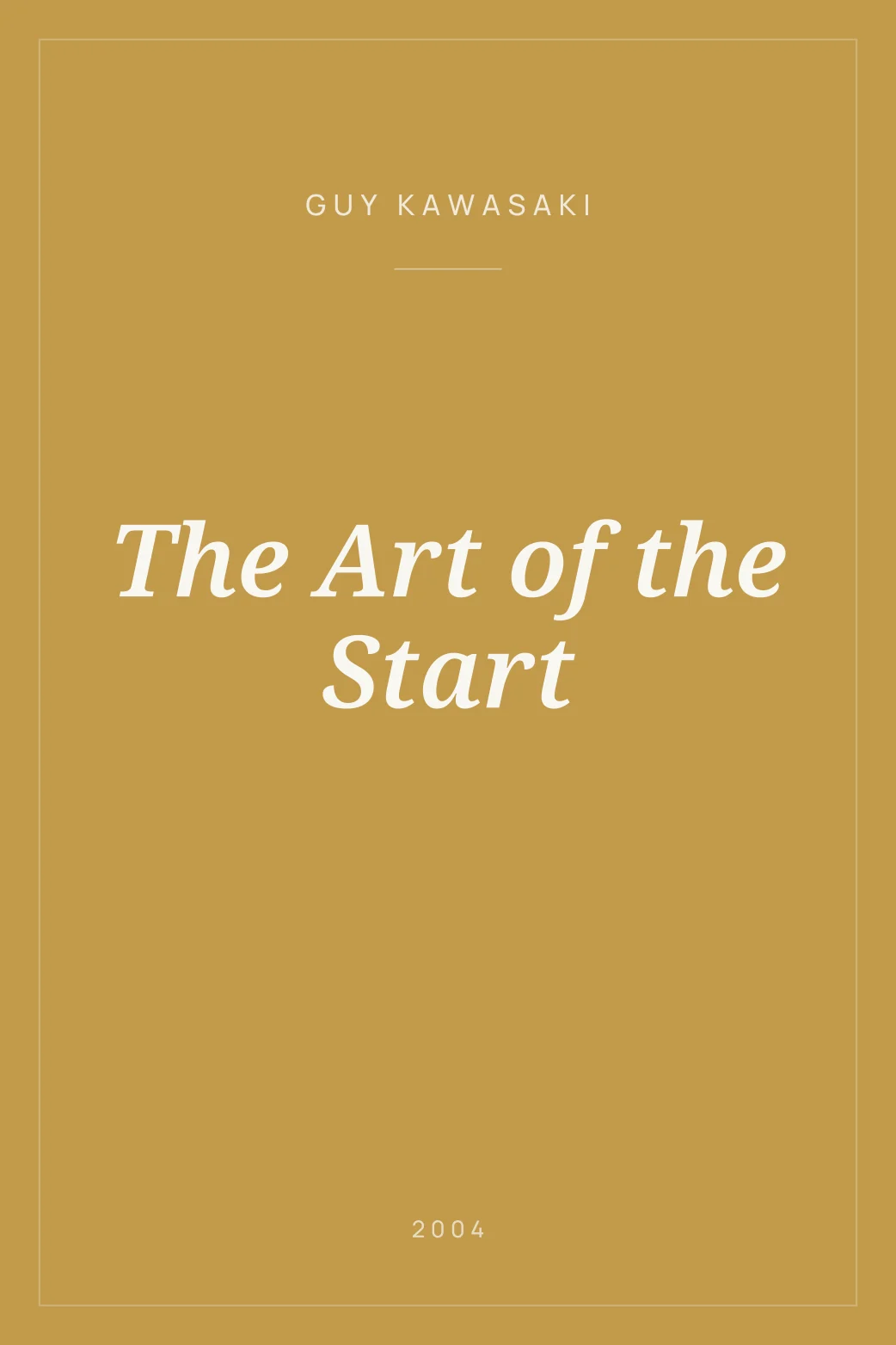 Portada de The Art of the Start